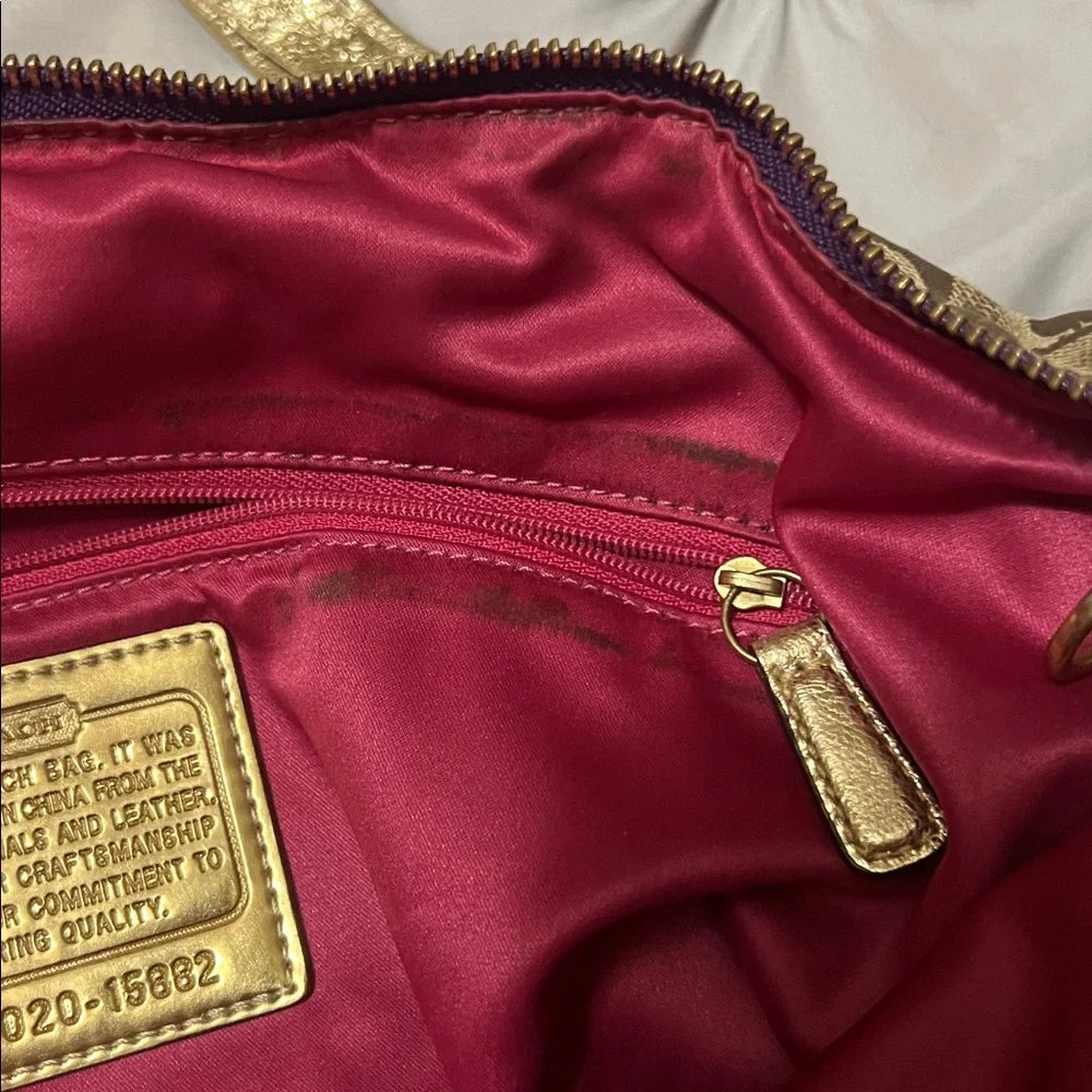 Coach Poppy classic tan and purple tartan large tote (lot of 2, not separating) - Picture 16 of 16